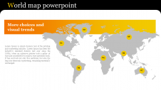 Editable World Map PowerPoint Slide Template Presentation
